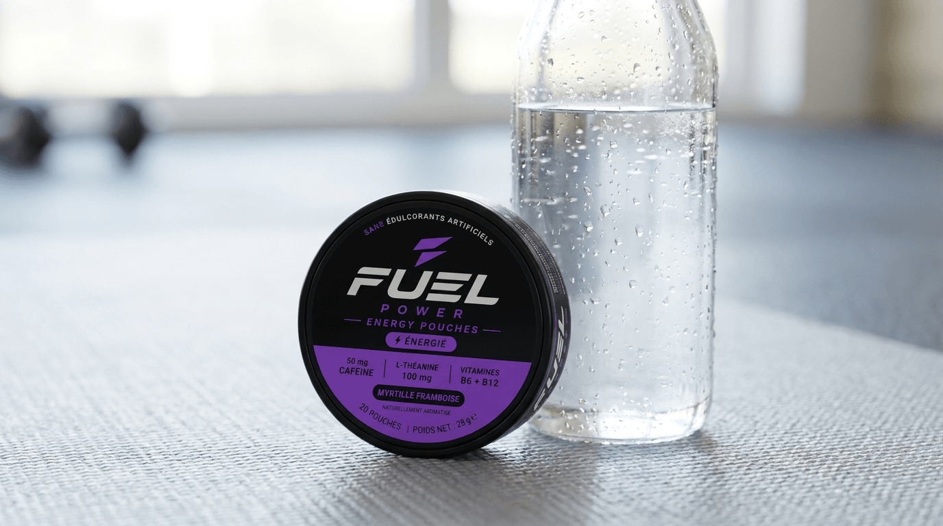 Tre contesti sportivi (muscolazione, cardio, HIIT) con il pouch FUEL POWER